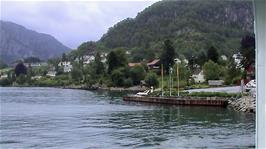 View back to our Guest House at Hjelmeland as we leave on the 09:40 ferry to Nesvik